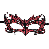 QUEEN LINGERIE - MASQUE EN DENTELLE DÉTAILS ROUGES